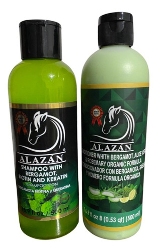 Alazan Shampoo Y Acondicionador, Duo 2 Pz. 500 Ml C/u 