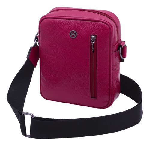 Bolsa Crossbody Tiracolo Feminina Couro Bovino Mariart Amy Cor Magenta