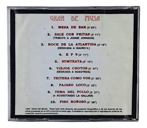 Gran De Musa - Mesa De Bar 1996