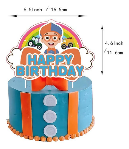Kit Cotillon Cumpleaños Blippi + Tela De Fondo