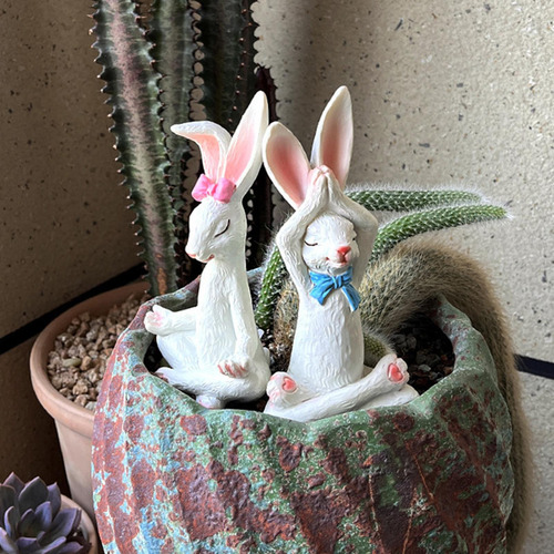 2 Piezas De Estatuas De De , Esculturas De Meditación