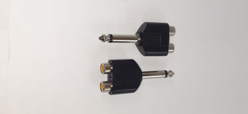 Imagen 3 de 3 de Adaptador Plug 6.5 1/4 Mono A 2 Jack Rca
