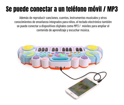 Imagen 5 de 10 de 24 Teclado Piano Electrónico Para Niños Juguete Educativos