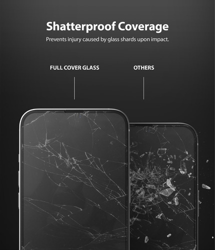 Imagen 7 de 10 de Vidrio Templado Para iPhone 13 Pro Max 6,7 Full Covr Ringke