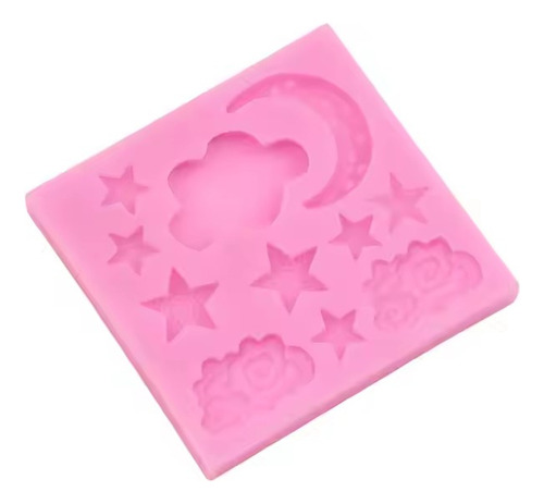 Molde Silicone Ceu Lua Nuvem Estrela Chocolate Fondant Pasta