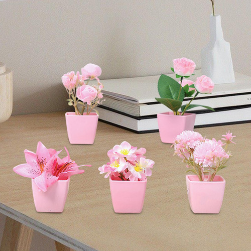 5 Piezas De Macetas De Flores Simuladas, Jarrones Compatible