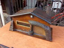 Comprar Antigua Radio Madera En Forma De Casa Vintage Coleccion Leer