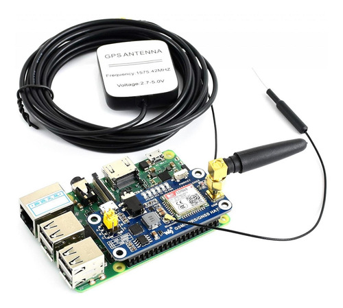 Raspberry Modulo Gsm Gprs Gps Blu Waveshare Placa Expansion