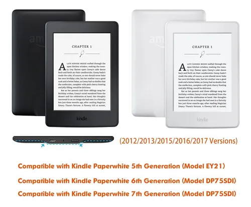 Funda C/soporte Kindle Paperwhite 5a/6a/7a Gen 2012-2017 /6 Azul