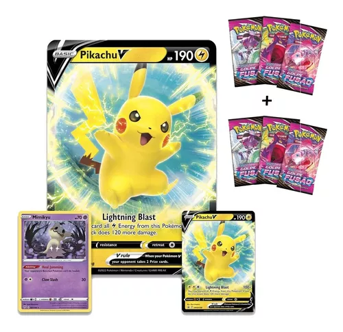 Kit com TRÊS cartas aleatórias de Pokémon TCG Originais COPAG