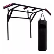 Comprar Saco De Boxeo D 1.00mts+barra Dominada 3 En 1+guantes+cadena