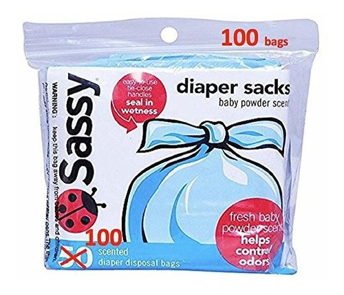 Sassy Desechable Perfumado Pañal Sacos Cuenta 100