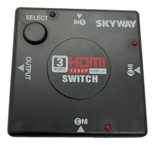 Switch Hdmi 3x1 - V1.4 3entrada 1salida Full Hd 1080p