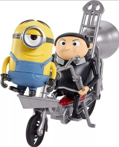 Set Figuras Minions Gru Con Motocicleta Mi Villano Favorito