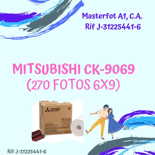 Papel Fotográfico Mitsubishi Ck-9069 270 Fotos 6x9