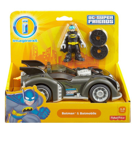 Imaginext Batman Más Batimovil Con Lanzador De Disco.