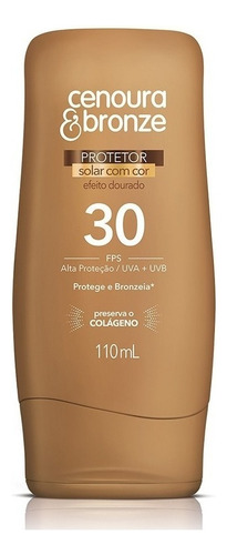 Protetor Solar com Cor Efeito Dourado FPS 30 Cenoura & Bronze Frasco 110ml