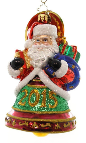 Christopher Radko Adorno Navidad Cristal Papa Noel 2015 5.5 