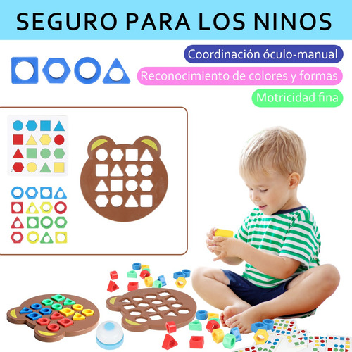 Juego De Emparejar Formas, Juego De Emparejar Color Marrón Claro