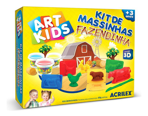 Massinha Para Modelar Kit De Massinhas Fazendinha Art Kids