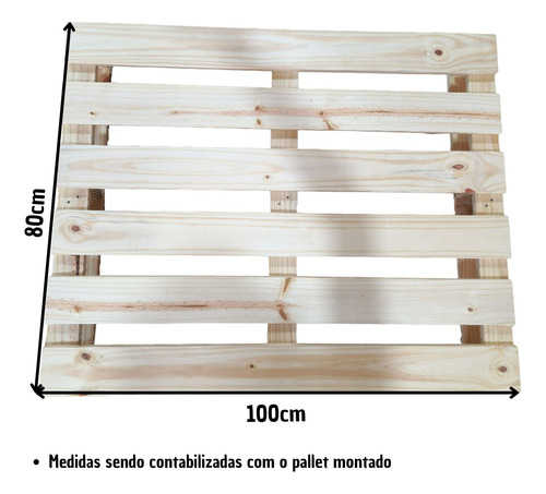 Pacote 2 Palete Madeira Desmontado Cama Pallet Palet 100x80
