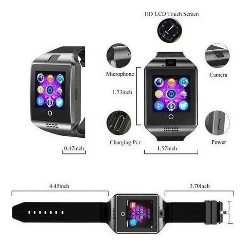 Reloj Inteligente Con Tarjeta Sim/cámara Para Android/ios