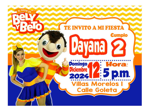 25 Invitaciones De Bely Y Beto