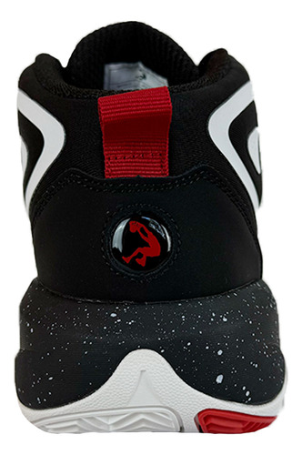 Tenis Negros Rojos Blancos Bota Hombre Shaq Radiate Basquetb