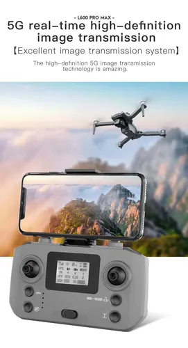 Dron L600 Pro Max 4k Cámara Dual Hd, 3 Ejes Cardán 2 Batería