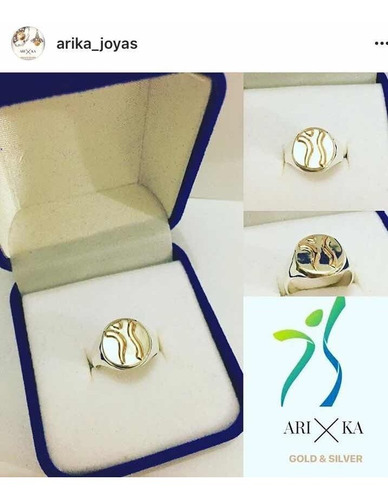 Anillo Profesión Educador Físico Plata Y Oro