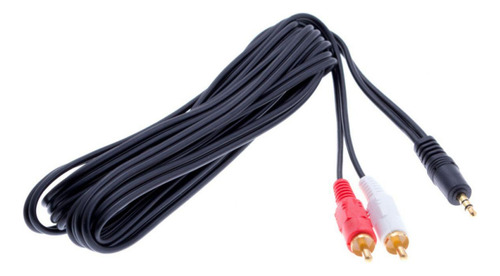 Cabo Adaptador Áudio P2 3.5mm 3 Metros Macho Para 2x Rca Macho Estéreo Para Som, Tv, Pc, Caixa De Som, Home Theater, Dvd E Áudio Profissional