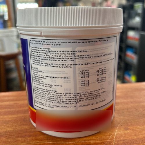 Hoofmaker Polvo 500g Suplemento Regenerador De Cascos Y Piel