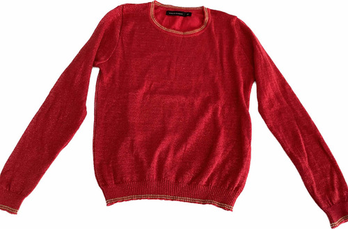 Suéter Finito De Lúrex Rojo Cuesta Blanca