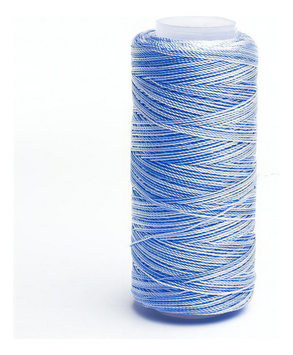 Caja 6 Pzs Hilo Crochet Nylon Sedificado Selanusa Color Azul/blanco