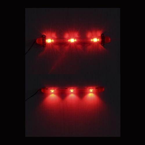 Imagem 1 de 1 de Barra Tubular Led Neon Tubo 3 Pontos De Luz  Vermelho 16cm