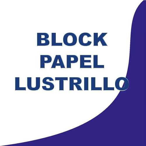 Block De Papel Lustrillo (pqte De 5 Block)