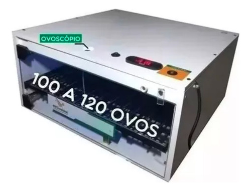 Incubadora para ovos Ecochocadeiras 100 Ovos 26cm x 54cm 110V 130W cor branco