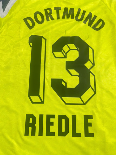 Camiseta Borussia Dortmund Nike 1996 #13 Riedle T.m (8/10) (Usado)