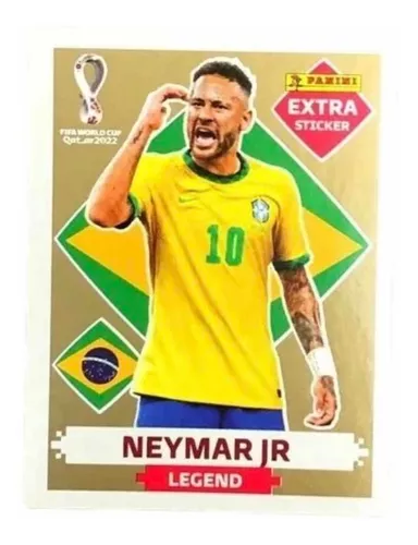 Figurinha Legend Neymar Jr Gold Copa Do Mundo Qatar 2022 - Corre Que Ta  Baratinho