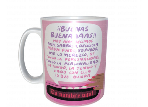 Taza Con Nombre Y Caja  Rica Sabrosa Deliciosa Tiktok M15