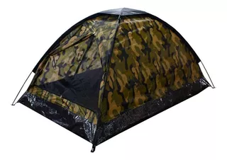 Carpa Camuflada Negro 2 Personas Asgard Camping 2x1.2