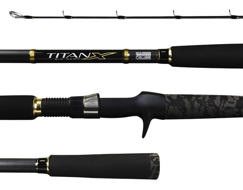 Vara Carretilha Titan X Bg Biggame Marine Sports 2,44m 40lb