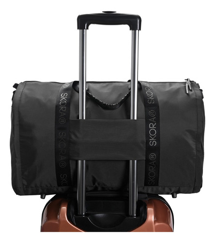 Bolso Viaje Viral Plegable Calzado Multiuso Regulable Color Negro