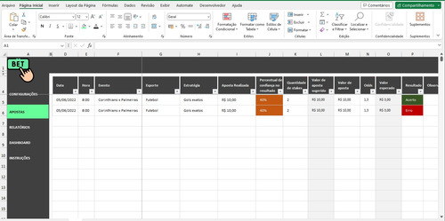 Gestão De Banca De Apostas Em Excel