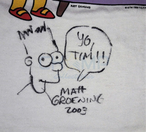 Firmada Matt Groening The Simpsons Los Simpson Autografo T10 (Usado)
