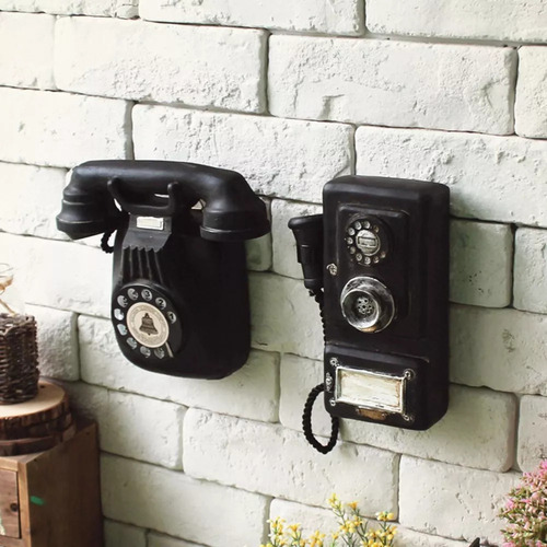 Teléfono Retro Con Dial Giratorio Antiguo Para Escaparate