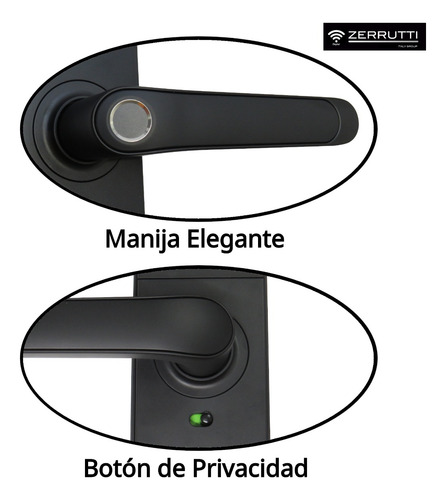 Imagen 5 de 8 de Cerradura Digital Inteligente Zerrutti Ze 8070 Automático