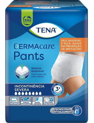 Fralda Roupa Intima Tena Pants Dermacare Adulto Tamanho G/eg