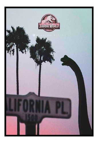 Cuadro Premium Poster 33x48cm Jurassic Park California