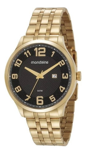 Relógio Mondaine Masculino Analógico Dourado 53572gpmvda1 Nf